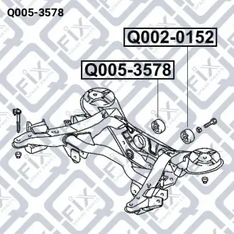 САЙЛЕНТБЛОК ЗАДНЕГО ДИФФЕРЕНЦИАЛА Q-fix Q005-3578