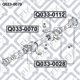 Підшипник підвісний карданного валу Q-fix Q033-0070