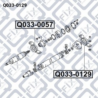 Підшипник підвісний карданного валу Q-fix Q033-0129 (фото 1)