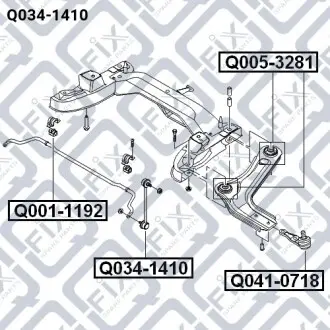 Тяга стабілізатора передня Q-fix Q034-1410