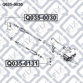 Накінечник рульової тяги (правий) Q-fix Q035-0030 (фото 1)