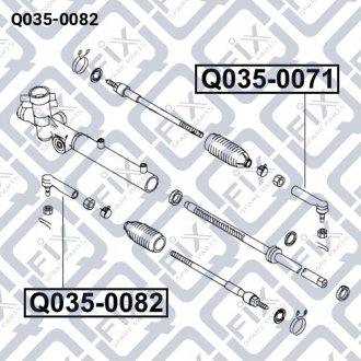 Накінечник рульової тяги (правий) Q-fix Q035-0082