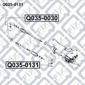 Накінечник рульової тяги (лівий) Q-fix Q035-0131 (фото 1)