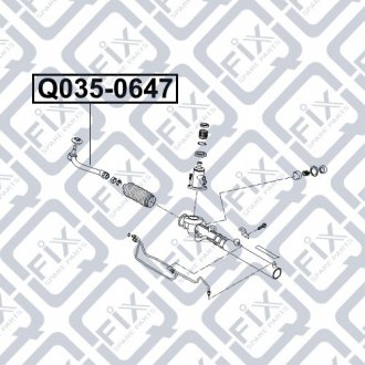 Накінечник рульової тяги (правий) Q-fix Q035-0647 (фото 1)