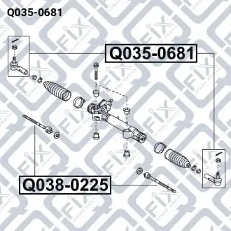 Наконечник кермовий Q-fix Q035-0681