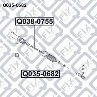 НАКІНЕЧНИК РУЛЬОВИХ ТЯГ Q-fix Q035-0682