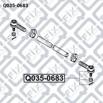 Наконечник кермовий лівий Q-fix Q035-0683