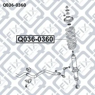 Пружина передня Q-fix Q036-0360