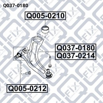 Важіль передньої підвіски лівий Q-fix Q037-0180