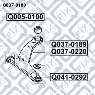 Рычаг передней подвески правый Q-fix Q037-0189