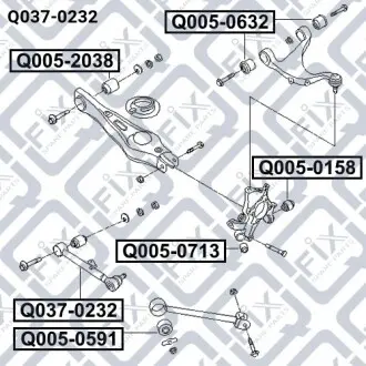 Тяга задня поперечна Q-fix Q037-0232