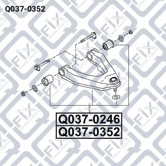 Важіль передньої підвіски лівий Q-fix Q037-0352 (фото 1)