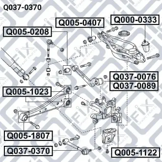 Тяга задняя поперечная с шаровой Q-fix Q037-0370
