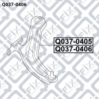 Рычаг передней подвески правый Q-fix Q037-0406