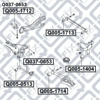 Тяга задняя поперечная с шаровой Q-fix Q037-0653