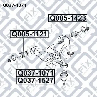 Рычаг передней подвески правый Q-fix Q037-1071