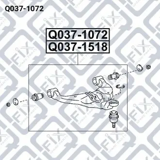 Рычаг передней подвески левый Q-fix Q037-1072