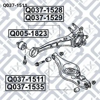 РЫЧАГ ЗАДНИЙ НИЖНИЙ ЛЕВЫЙ Q-fix Q037-1511
