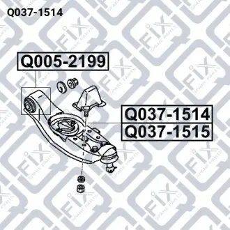 РЫЧАГ ПЕРЕДН НИЖН L Q-fix Q037-1514