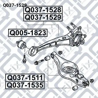 Важіль задньої підвіски (правий) Q-fix Q037-1529