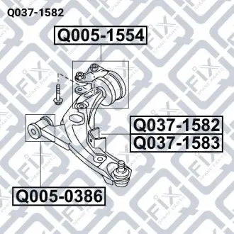 РЫЧАГ ПЕРЕДНИЙ ЛЕВЫЙ Q-fix Q037-1582