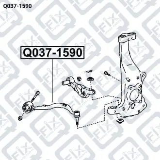 Фото рычаг передний левый Q-fix Q037-1590 РЫЧАГ ПЕРЕДНИЙ ЛЕВЫЙ Q-fix Q037-1590