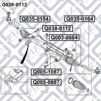Тяга рульова Q-fix Q038-0112