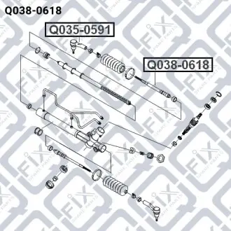 Тяга рулевая Q-fix Q038-0618