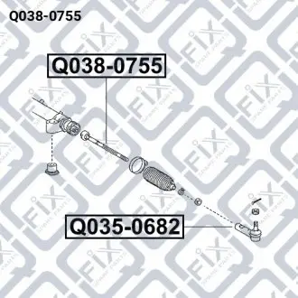 ТЯГА РУЛІВ РІЙКИ Q-fix Q038-0755