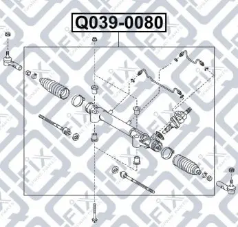 Рульова рейка в зборі (без накінечників) Q-fix Q039-0080