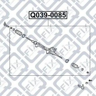 Рульова рейка в зборі (без накінечників) Q-fix Q039-0085