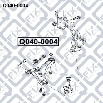 Кулак поворотний (лівий) Q-fix Q040-0004