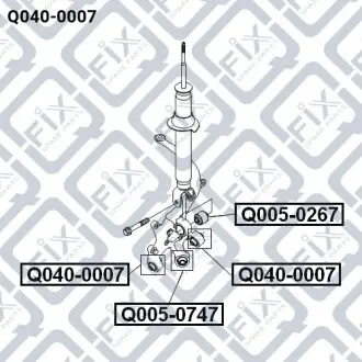 Сайлентблок задней цапфы (плавающий) Q-fix Q040-0007
