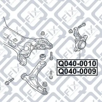 Кулак поворотний (лівий) Q-fix Q040-0009