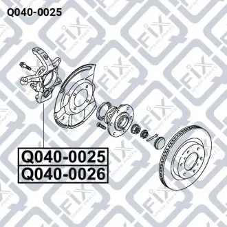 Кулак поворотний лівий Q-fix Q040-0025