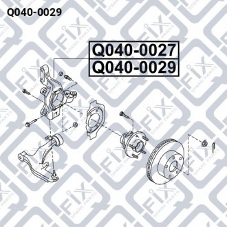 Кулак поворотний лівий Q-fix Q040-0029