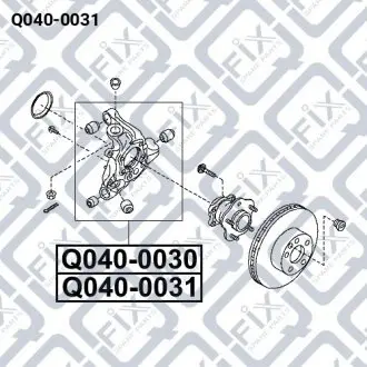Кулак поворотний лівий Q-fix Q040-0031