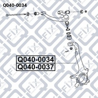 КУЛАК ПОВОРОТНЫЙ ПРАВЫЙ Q-fix Q040-0034