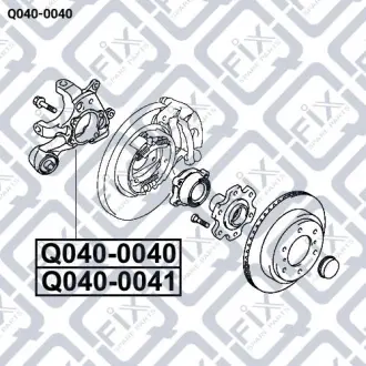 КУЛАК ПОВОРОТНЫЙ ЛЕВЫЙ Q-fix Q040-0040
