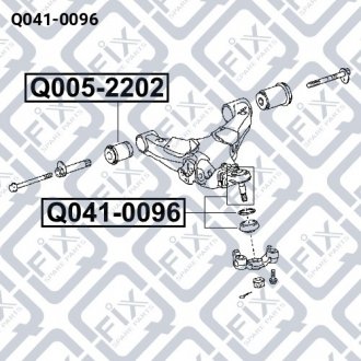 Опора шаровая переднего нижнего рычага Q-fix Q041-0096