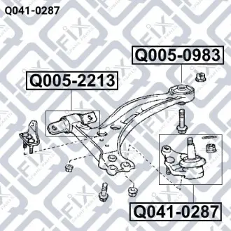 Опора шаровая Q-fix Q041-0287