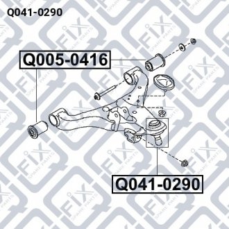 Опора шаровая переднего нижнего рычага Q-fix Q041-0290 (фото 1)