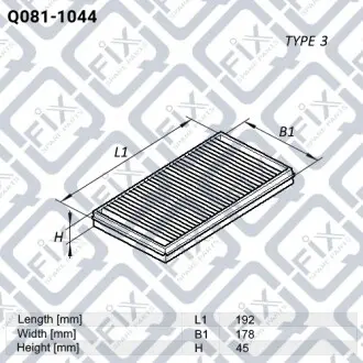 Фільтр повітряний Q-fix Q081-1044