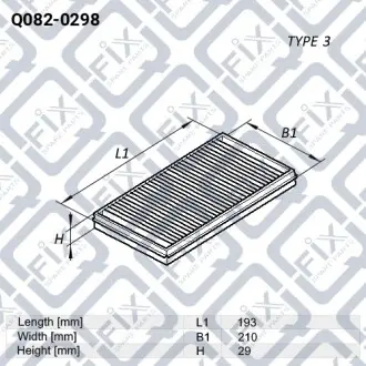 Фильтр салона Q-fix Q082-0298