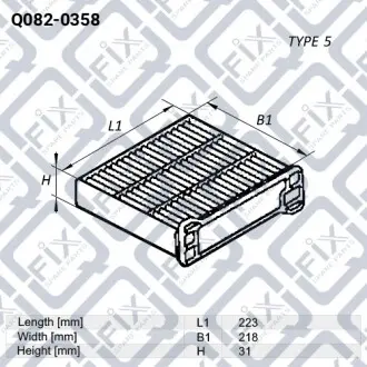 Фильтр салона Q-fix Q082-0358