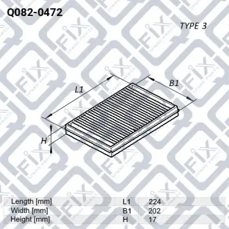 Фильтр салона Q-fix Q082-0472