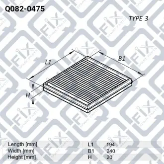 Фильтр салона Q-fix Q082-0475