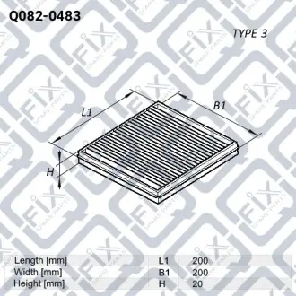 Фильтр салона Q-fix Q082-0483
