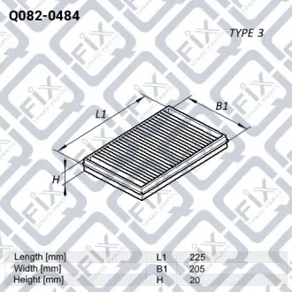 Фильтр салона Q-fix Q082-0484