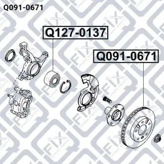 Диск тормозной (передний) Q-fix Q091-0671